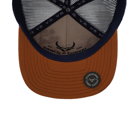 Gorra Ranch & Corral Dog Breeds 2 Marino/Café Ajustable