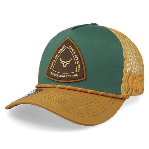 Gorra Ranch and Corral Retro 3 Verde/Trigo Unitalla