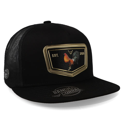 Gorra Ranch & Corral Rooster 1 Negro Unitalla
