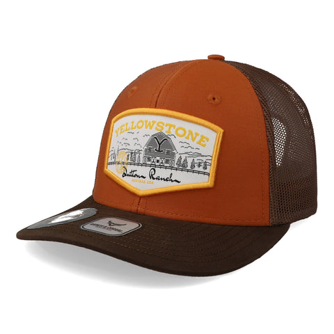 Gorra Ranch & Corral Yellowstone YW27 Café/Negro Unitalla