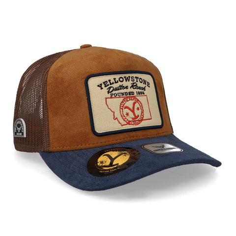 Gorra Yellowstone 36 Café/Azul Ajustable