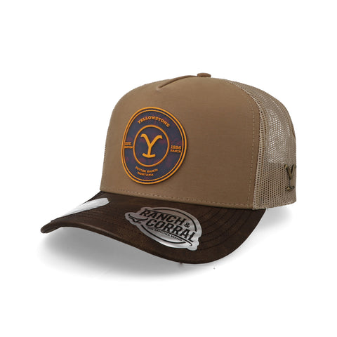 Gorra Ranch & Corral Yellowstone Trucker 40 Beige Unitalla