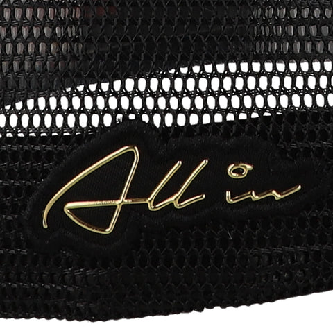 Gorra All In Pilot Impermeable Negro Pin Blanco Trucker