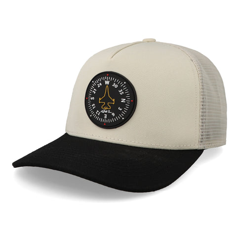 Gorra All In Maverick Compas Blanco/Negro Trucker Unitalla