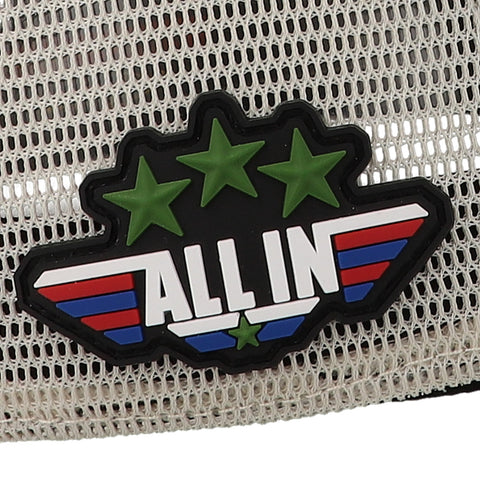 Gorra All In Maverick Compas Blanco/Negro Trucker Unitalla