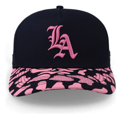 Gorra Cash Only LA Camo Black And Pink Curve Unitalla