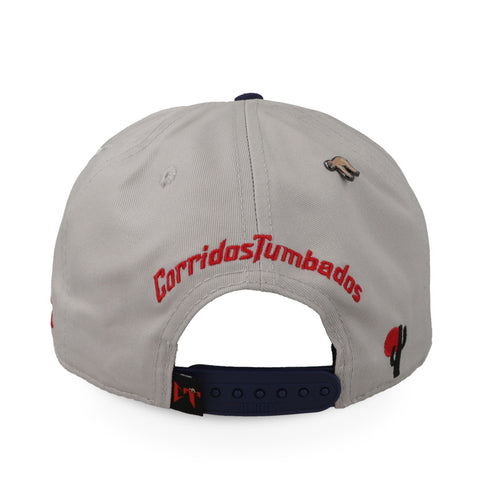 Gorra JC Hats Natanael Cano Gris con Azul Unitalla