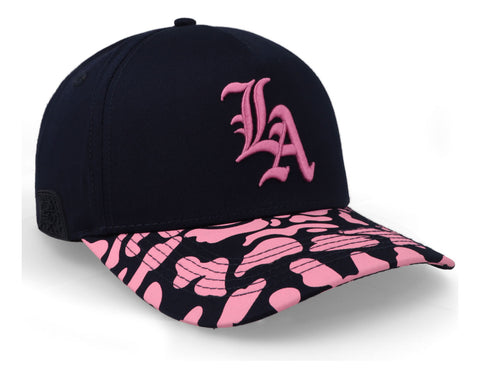Gorra Cash Only LA Camo Black And Pink Curve Unitalla