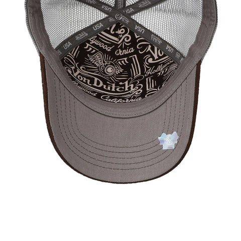 Gorra Von Dutch Suede Trucker VDHH0056 Café Unitalla