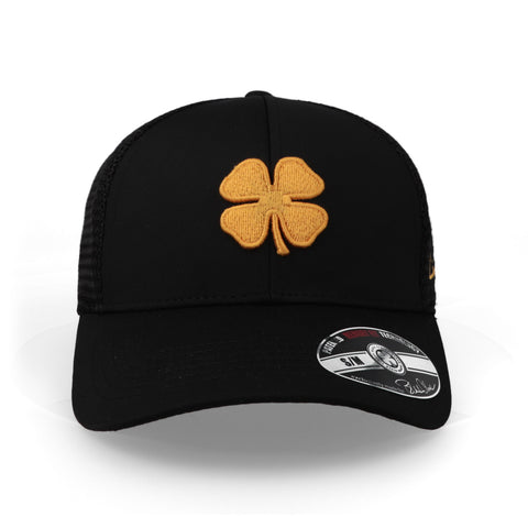 Gorra Black Clover Lucky Mesh Mango Negro Cerrada