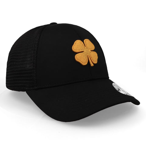 Gorra Black Clover Lucky Mesh Mango Negro Cerrada