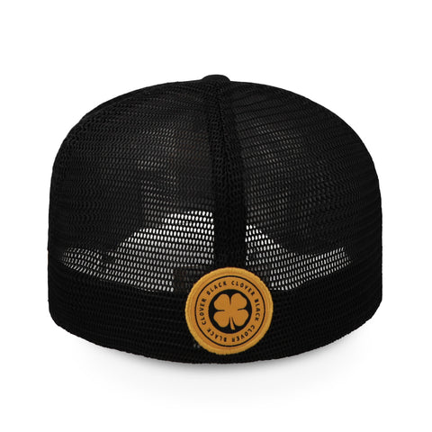Gorra Black Clover Lucky Mesh Mango Negro Cerrada