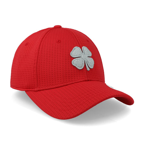 Gorra Black Clover Flex Waffle 13 Gris Rojo Cerrada