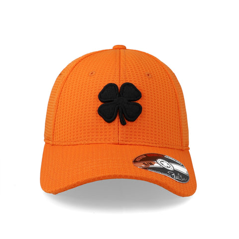 Gorra Black Clover Flex Waffle 14 Gris Negro Naranja Cerrada