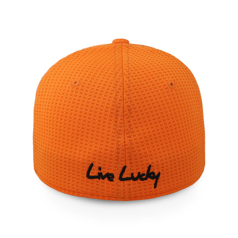Gorra Black Clover Flex Waffle 14 Gris Negro Naranja Cerrada