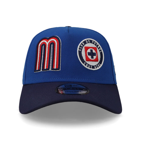 Gorra New Era 9Forty A-Frame Liga MX Cruz Azul Ajustable