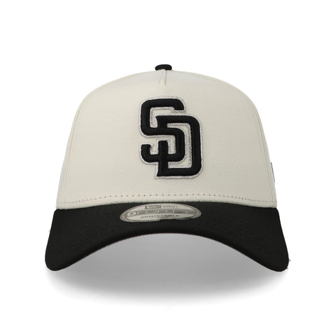 Gorra New Era 9Forty MLB Padres Blanco Crema Negro Unitalla