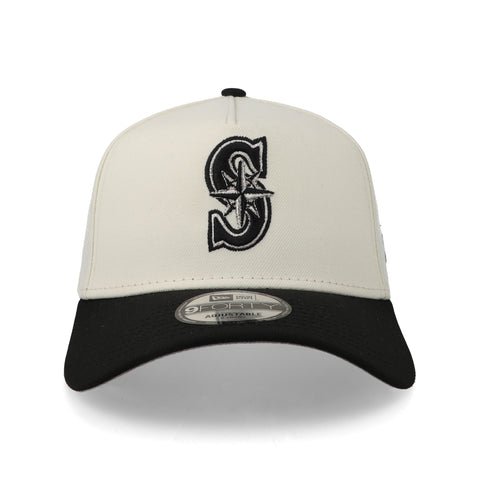 Gorra New Era 9Forty MLB Mariners Blanco Negro Unitalla