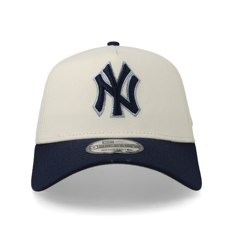 Gorra New Era 9Forty MLB Yankees Blanco Crema Azul Unitalla
