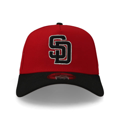 Gorra New Era 9Forty MLB Padres Escarlata Negro Grafito