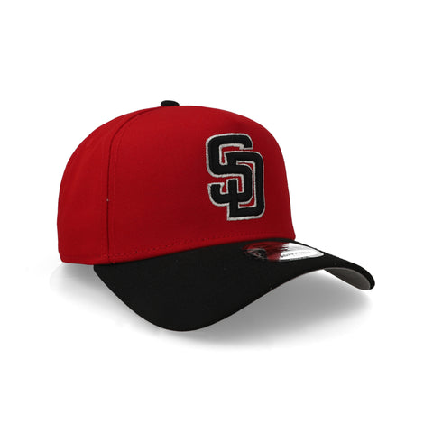 Gorra New Era 9Forty MLB Padres Escarlata Negro Grafito