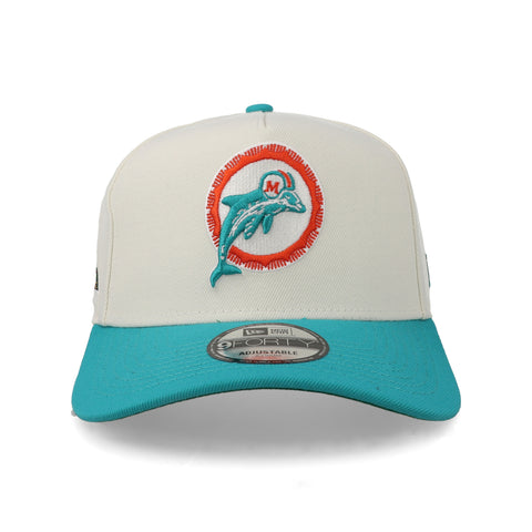 Gorra New Era 9Forty NFL Dolphins Crema OTC Unitalla