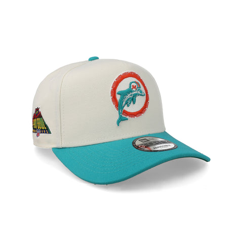 Gorra New Era 9Forty NFL Dolphins Crema OTC Unitalla