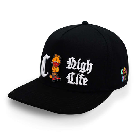 Gorra Cash Only Snapback Orange Cat Negro Unitalla