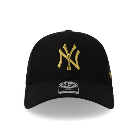Gorra '47 MLB Yankees Metallic MVP Negro Unitalla