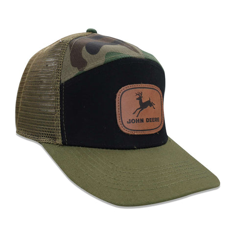 Gorra John Deere Snapback Negro/Camo Verde Unitalla