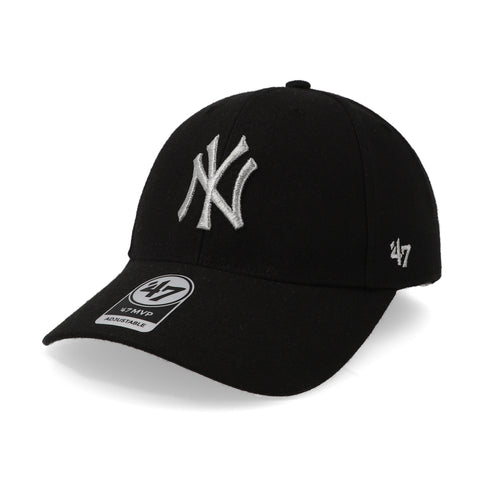 Gorra '47 MLB Yankees Metallic MVP Negro/Blanco Unitalla