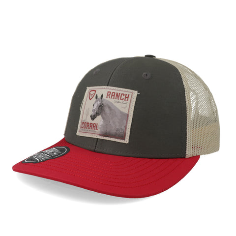 Gorra Ranch & Corral Equus Appaloosa Olivo/Rojo Unitalla
