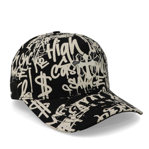 Gorra Cash Only Cross Graffiti Negro Curve 1041 Unitalla