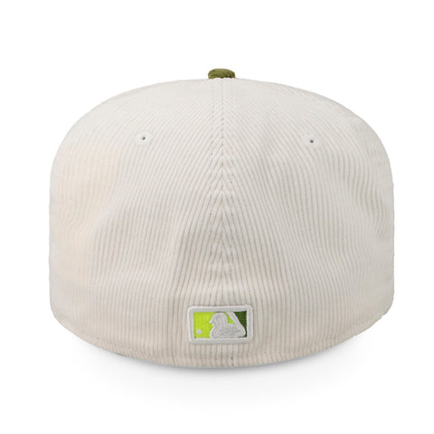 Gorra New Era 59 Fifty MLB Braves Cord Beige Cerrada