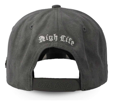 Gorra Cash Only Ricky Dolla 23 Gamuza Gris Unitalla