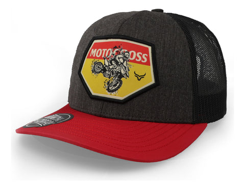 Gorra Ranch & Corral Bikers 1 Rcb01 Gris/rojo Unitalla
