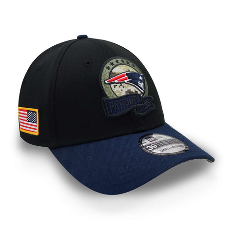 Gorra New Era 39 Thirty NFL Patriots Salute to Service Negro