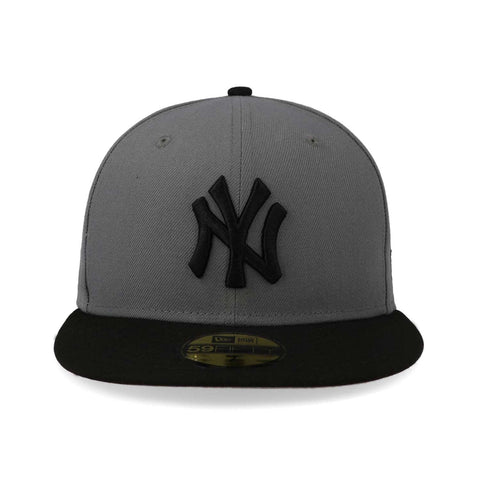 Gorra New Era 59 Fifty MLB Yankees Basic Gris Oscuro Cerrada