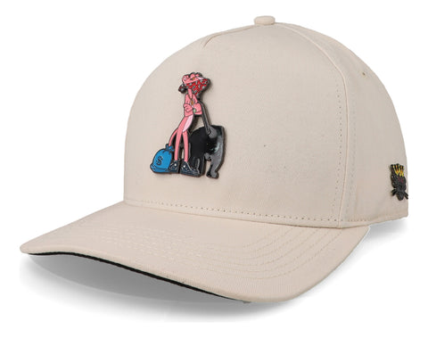 Gorra Cash Only Pantera Mascota Beige Visor Blk Curve 1018 U