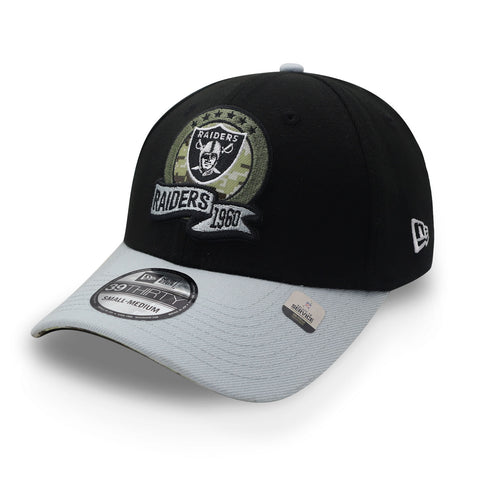 Gorra New Era 39 Thirty NFL Raiders Salute to Service Negro