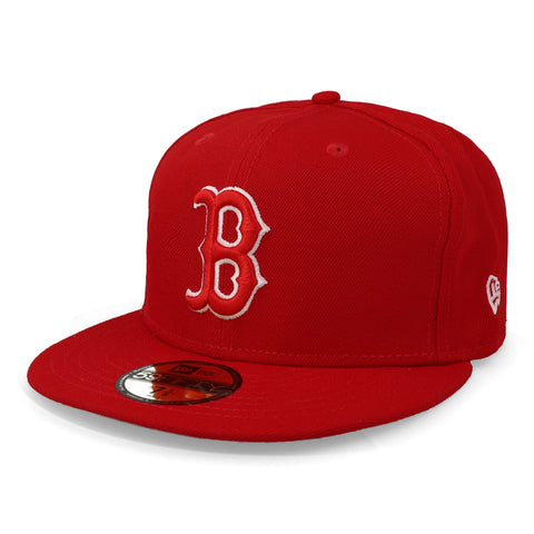 Gorra New Era 59 Fifty MLB Red Sox Eg Sp Rojo/Blanco Cerrado