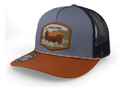 Gorra Ranch & Corral Ganadera 42 Rcg42 Azul/Café Unitalla