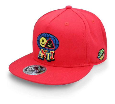 Gorra Antifashion Smile Shit Rojo Unitalla