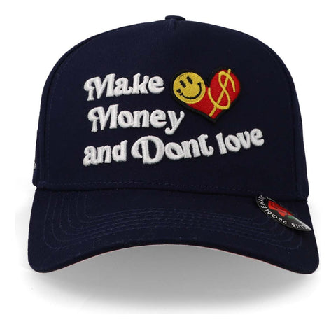 Gorra Problematic Money Love Curva Azul Unitalla