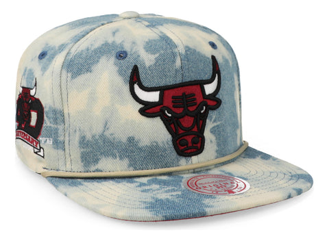 Gorra Mitchell & Ness Nba Acid Wash Snap Bulls Azul Unitalla