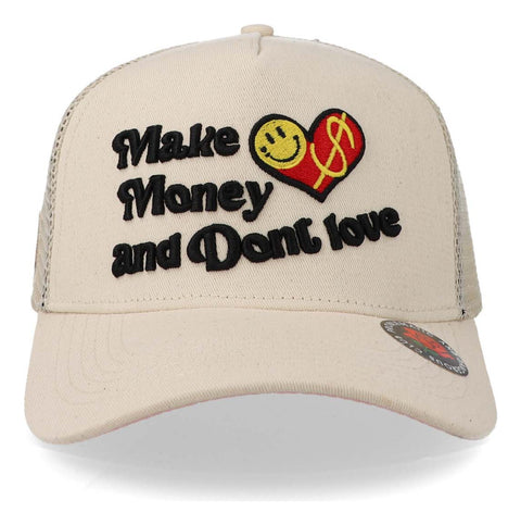 Gorra Problematic Money Love Trucker Beige Unitalla