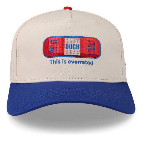 Gorra This Is Overrated (ouch) Beige Unitalla