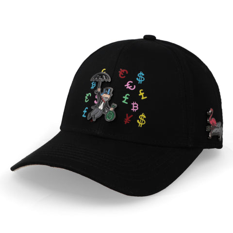 Gorra Cash Only Monoply Curve Black Negro Unitalla