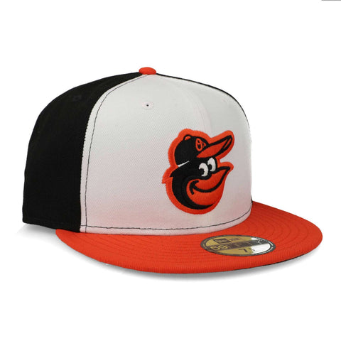 Gorra New Era 5950 MLB Orioles Ac Home Blanco/Naranja