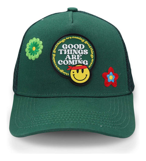 Gorra Problematic Chiquete Good Things Trucker Verde Unitall